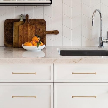 POVEFONK Champagne Copper Cabinet Handles for Kitchen