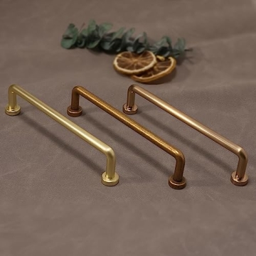 POVEFONK Champagne Copper Cabinet Handles for Kitchen