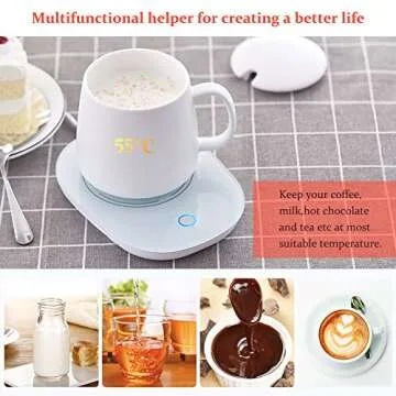YEAILIFE Coffee Cup Warmer for Desk with Auto Shut Off, Tea Mug Warmer for Office Home Desk Use, Coffee Warmer Plate, Cup Warmer for Coffee, Milk, Tea, Water