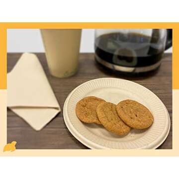 Earth's Natural Alternative Eco-Friendly, Natural Compostable Plant Fiber 6" Plate, Natural, 20 Count, Model:ECOP001pk20