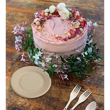 Earth's Natural Alternative Eco-Friendly, Natural Compostable Plant Fiber 6" Plate, Natural, 20 Count, Model:ECOP001pk20