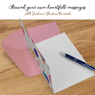 Unique Dessie Blank Note Card Set with Envelopes 50 pcs