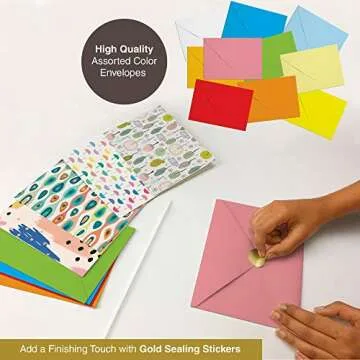 Unique Dessie Blank Note Card Set with Envelopes 50 pcs