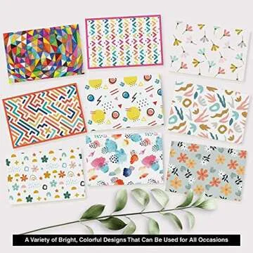 Unique Dessie Blank Note Card Set with Envelopes 50 pcs