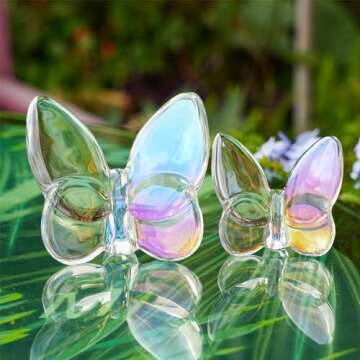 Elegant Crystal Butterfly Figurines Set for Home Decor