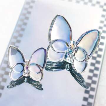 Elegant Crystal Butterfly Figurines Set for Home Decor