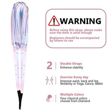 JOFREY Leg Stretcher Strap, Stretching Equipment with Door Anchor Flexibility Trainer Backbend Assist Stretch Strap for Dance Aerial Yoga Ballet Leg Stretching Exercise