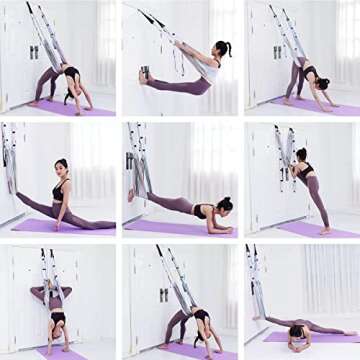 JOFREY Leg Stretcher Strap, Stretching Equipment with Door Anchor Flexibility Trainer Backbend Assist Stretch Strap for Dance Aerial Yoga Ballet Leg Stretching Exercise