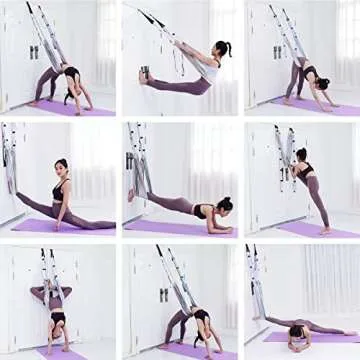 JOFREY Leg Stretcher Strap, Stretching Equipment with Door Anchor Flexibility Trainer Backbend Assist Stretch Strap for Dance Aerial Yoga Ballet Leg Stretching Exercise