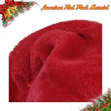 BALORAY Santa Hat for Adults Big Santa Hat Comfort Double Liner Plush Red Velvet for Christmas Gift