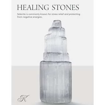 KALIFANO Selenite Skyscraper with Healing & Calming Effects - High Energy Selenita/Satin Spar Tower ...