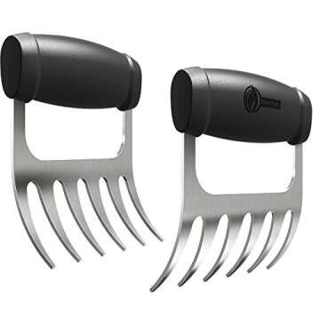 Cave Tools Metal Meat Claws for Shredding Pulled Pork, Chicken, Turkey, and Beef- Handling & Carving...