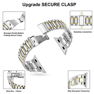 MioHHR Solid Stainless Steel Band for Apple Watch