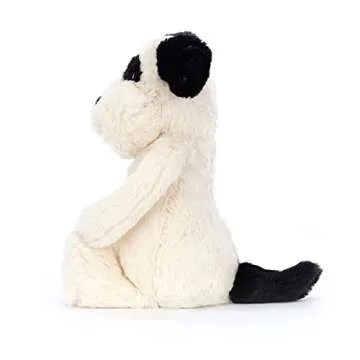 Jellycat Bashful Black and Cream Puppy Stuffed Animal, Medium 12 inches | Dogs and Puppies Plush Toy | Classic Children's Gift
