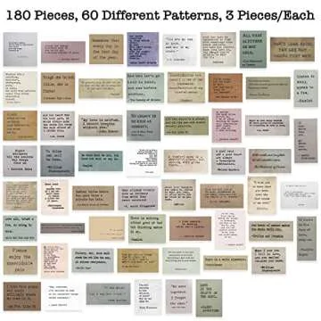 LakoArt 180 Pieces Retro Typewriter Style Motivational Quotes Stickers (3 Pcs. Each), Inspirational ...