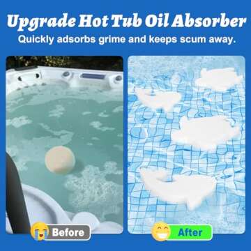 HOICATED 4 Pack Hot Tub Oil Absorbing Sponge Set