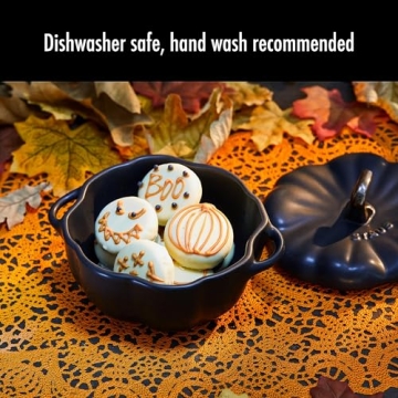 STAUB Ceramic Pumpkin Dish Oven Safe Elegant Design