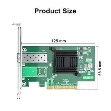 10Gtek 10Gb PCI-E NIC Network Card, Single SFP+ Port, with Intel 82599EN Controller, Ethernet LAN Adapter Support Windows Server/Linux/VMware, Compare to Intel X520-DA1(Intel E10G42BTDA)