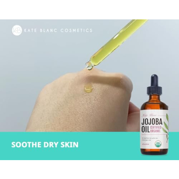 Kate Blanc Organic Jojoba Oil for Skin Hair Care 4oz