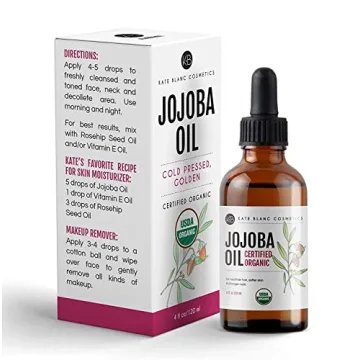 Kate Blanc Organic Jojoba Oil for Skin Hair Care 4oz