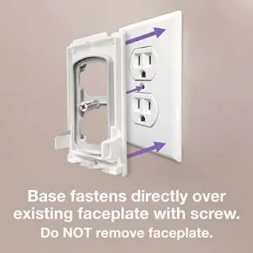 Dreambaby Dual Fit Outlet Cover Box - Baby Safety Outlet Cover for Standard & Decora Plugs - Child P...