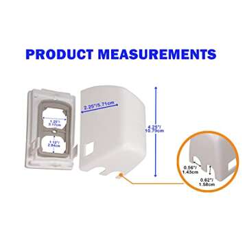 Dreambaby Dual Fit Outlet Cover Box - Baby Safety Outlet Cover for Standard & Decora Plugs - Child Proof Electrical Outlet Plugs - Essential Plug Cover for Baby Proofing - 2 Pack