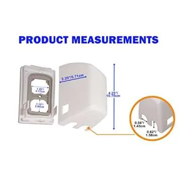 Dreambaby Dual Fit Outlet Cover Box - Baby Safety Outlet Cover for Standard & Decora Plugs - Child Proof Electrical Outlet Plugs - Essential Plug Cover for Baby Proofing - 2 Pack