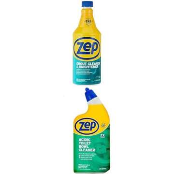 Zep Grout Cleaner and Acidic Toilet Bowl Cleaner - ZU104632 32 Fl. Oz. and ESSU104632 32 Fl. Oz. - T...