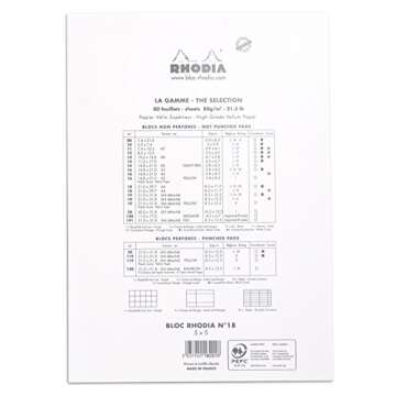 Rhodia Ice Pad Staplebound 8.25X11.75 Grid