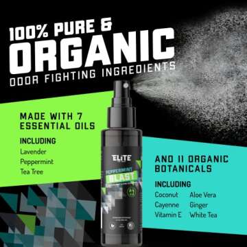 Elite Sportz Shoe Deodorizer - 4 oz Foot Spray and Shoe Odor Eliminator - No More Smelly Shoes or Stinky Feet with our Peppermint Shoe Freshener