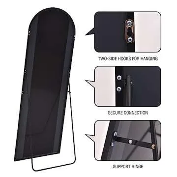 DYNWELL Full Length Arched Mirror - Stylish & Functional
