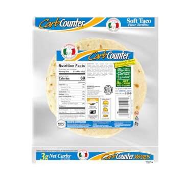 La Banderita Carb Counter® White | 8" Size Flour Tortillas |Carb Friendly |Keto Certified | 11.9 oz...