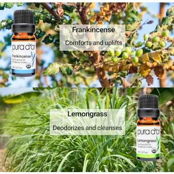 PURA D'OR Organic Essential Oils Set 10x10mL Aromatherapy Gift