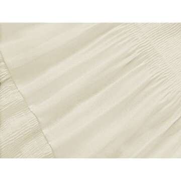 NASHALYLY Women's Chiffon Elastic High Waist Pleated A-Line Flared Maxi Skirts?Perfectly Pale,S?