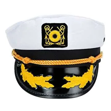 Wall2Wall Adjustable Yacht Captain Hat for All Ages