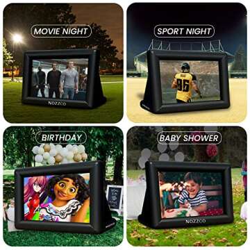 16 FT Inflatable Outdoor Movie Screen for Gatherings