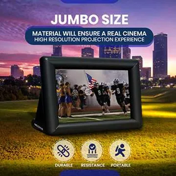 16 FT Inflatable Outdoor Movie Screen for Gatherings