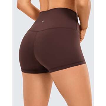 CRZ YOGA Womens Butterluxe Biker Shorts 2.5 Inches - High Waisted Yoga Workout Running Volleyball Sp...