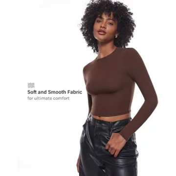 INLYRIC Women’s Trendy Long Sleeve Crop Top - Soft & Chic