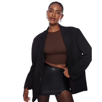 INLYRIC Women’s Trendy Long Sleeve Crop Top - Soft & Chic