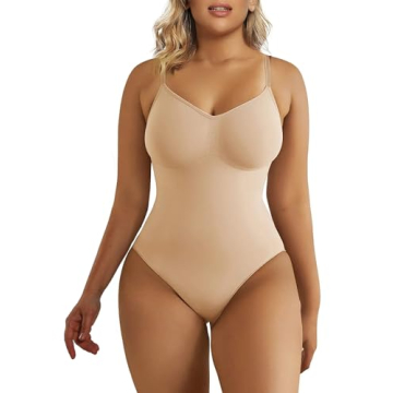 SHAPERX Women's Shapewear Bodysuit for Tummy Control and Seamless Sculpting