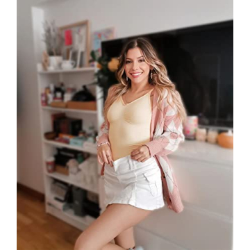 SHAPERX Women's Seamless Bodysuit Tummy Control Shaper