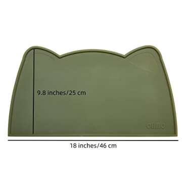 OHMO Cat Food Mat - Anti-Slip Waterproof Silicone Feeding Mat for Pets