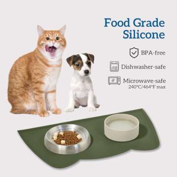 OHMO Silicone Pet Feeding Mat - Waterproof & Easy to Clean