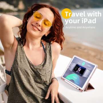 Akkerds Case Compatible with iPad 10.2 Inch 2021/2020/2019, for iPad 9th/8th/7th Generation Case wit...