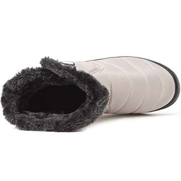 Hsyooes Womens Winter Snow Boots - Waterproof Comfort