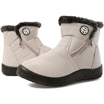 Hsyooes Womens Winter Snow Boots - Waterproof Comfort