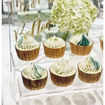 ihomecooker 6 Pc Clear Acrylic Display Risers Showcase for Shoe Risers Retail Stand Cupcake Stand Dessert Stand