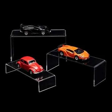 ihomecooker 6 Pc Clear Acrylic Display Risers Showcase for Shoe Risers Retail Stand Cupcake Stand Dessert Stand