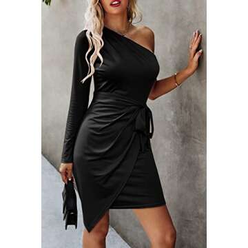 One Shoulder Bodycon Mini Dress for Stylish Women